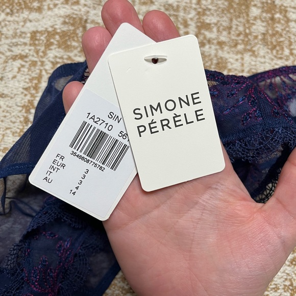 NWT Simone Perele Singuliere Tanga - Midnight Blue 3(M) - Picture 4 of 7